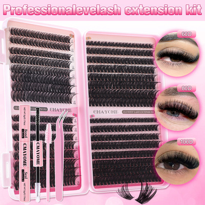 640 clusters of D-curve 8-16mm extended false eyelashes睫毛