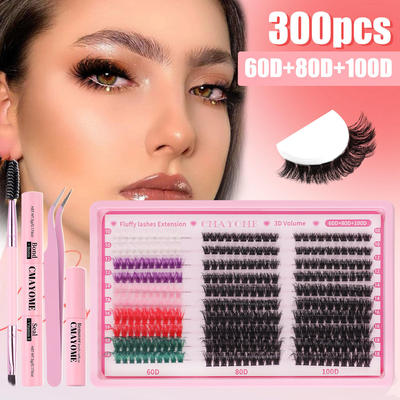 300 clusters of large capacity false eyelashes naturally睫毛