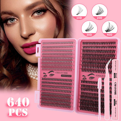 DIY segmented 640 cluster single cluster false eyelashes睫毛