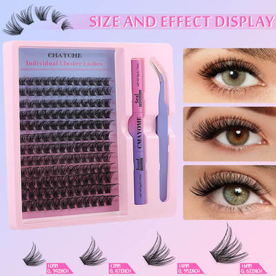 144 clusters false eyelashes naturally thick分段144簇假睫毛