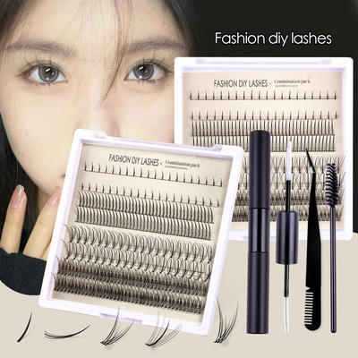Simulated thick segmented single cluster false eyelashes睫毛