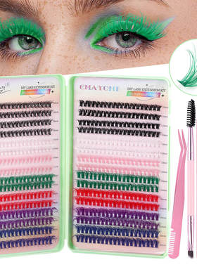 Hot melt single cluster false eyelash color large capacity