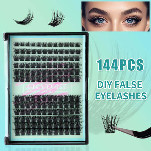 Segmented grafting of single cluster false eyelashes假睫毛