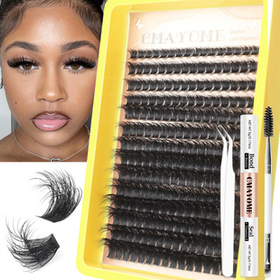 100D cluster curved false set假睫毛 Segmented eyelash DIY280