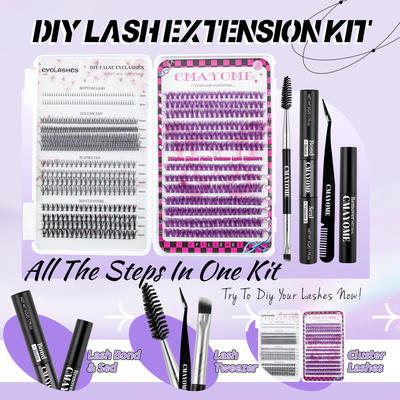 664 color mixed set lower eyelashes彩色单簇664簇假睫毛混合装