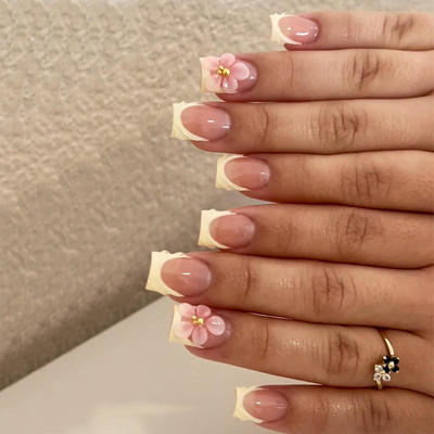 24 pieces of cat eye French nail art fake nail patches穿戴甲