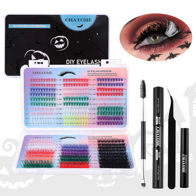 570 color dense D-curve false eyelash set 8-16mm假睫毛套装