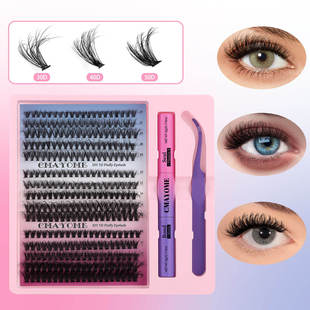 False eyelashes naturally thick with a curvature of 10-18m