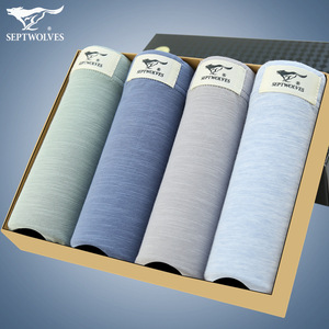 4双装七匹狼男士平角内裤