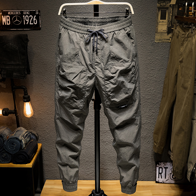 休闲裤男士九分裤修身小脚裤青少年韩版潮流工装裤男潮牌束脚灰色在类目 男装, 休闲裤中 - 来自Buy2taobao.com提供专业的淘宝代购服务