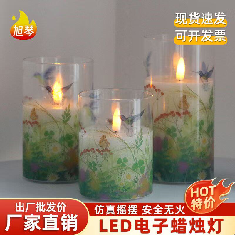 led电子蜡烛贴花婚礼婚庆浪漫表白神器生日酒吧剧本杀装饰道具灯