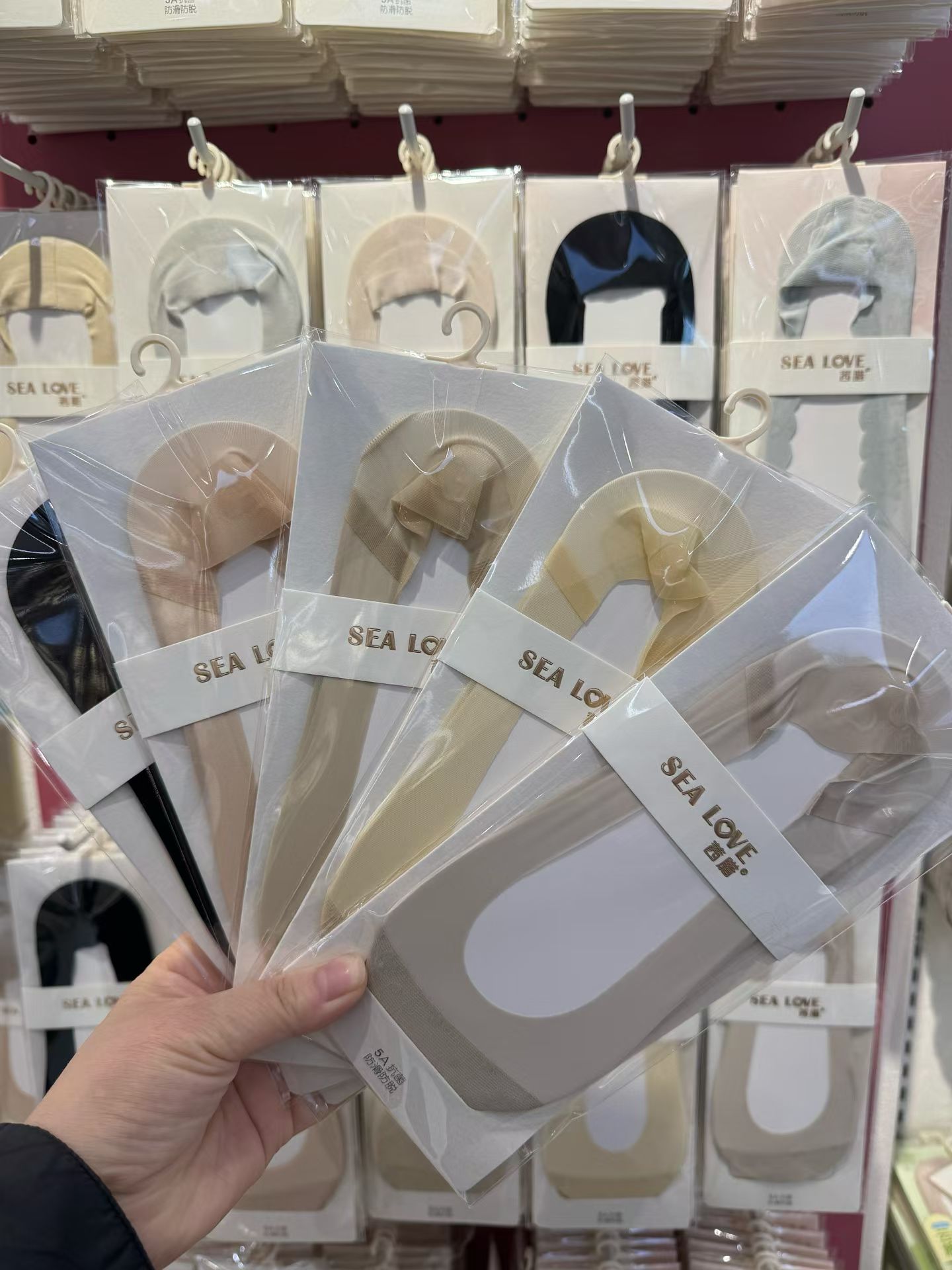 5双茜腊隐形袜女袜肤色黑色船袜夏防掉跟浅口袜92%棉少女袜春夏袜