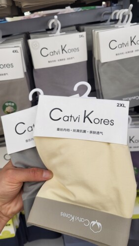 3条包邮Catvi Kores男士夏季薄款冰丝平角内裤莫代尔蚕丝底档
