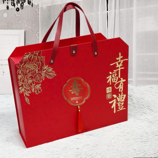 生日快乐礼盒寿字回礼袋老人过寿乔迁之喜寿比南山结婚盒子空盒