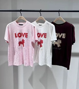 正品短袖T恤2026春新品马年系列烫钻印花竹节棉质圆领MBF1TEE008