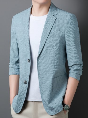 香港休闲西装外套男士2025春秋款商务职业正装职场西服平驳领上衣