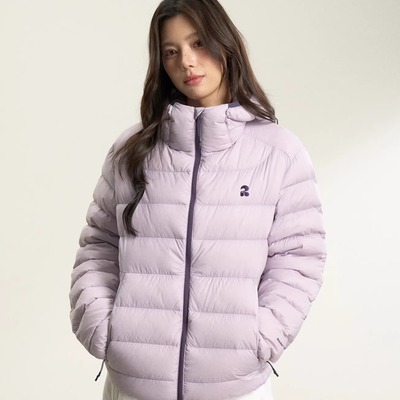 官方正品BESOBER紫色撞色羽绒服