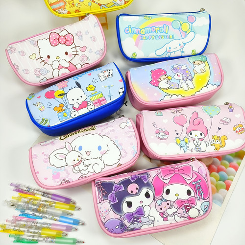 动漫卡通PU大容量笔袋文具收纳袋