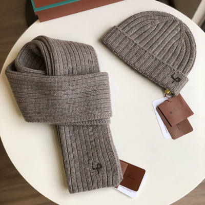 lp高奢100%山羊绒围巾帽子男女纯色秋冬时尚保暖围脖情侣同款