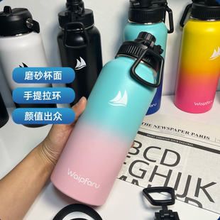 简约保温杯大容量抗菌304不锈钢运动便携保暖杯水壶新款吸管杯子