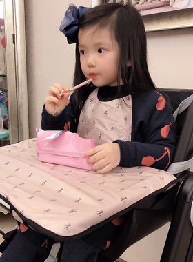 minnow宝宝婴儿吃饭围裙防水防脏围兜儿童罩衣反穿无袖夏季薄款