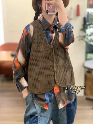 棉线针织马甲背心女小个子短款2025新款秋季洋气高级感叠穿开衫潮