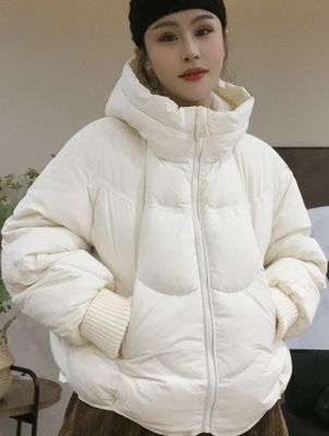 连帽羽绒服外套短款宽松