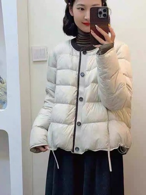 羽绒服女冬短款2025新款韩版宽松圆领时尚洋气时髦小个子爆款外套