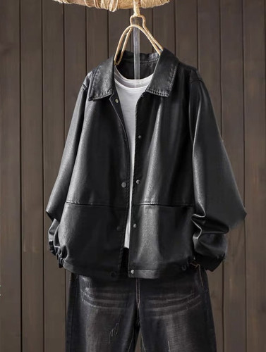 黑色皮衣外套女宽松显瘦春秋装新款翻领pu皮机车服港风夹克上衣潮