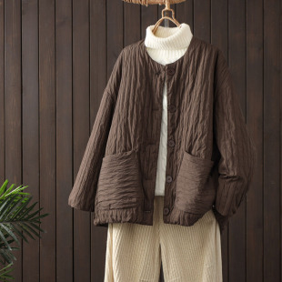 大码 原创复古风短款 时尚 冬季 保暖小个子外套 棉衣棉服女2025年新款