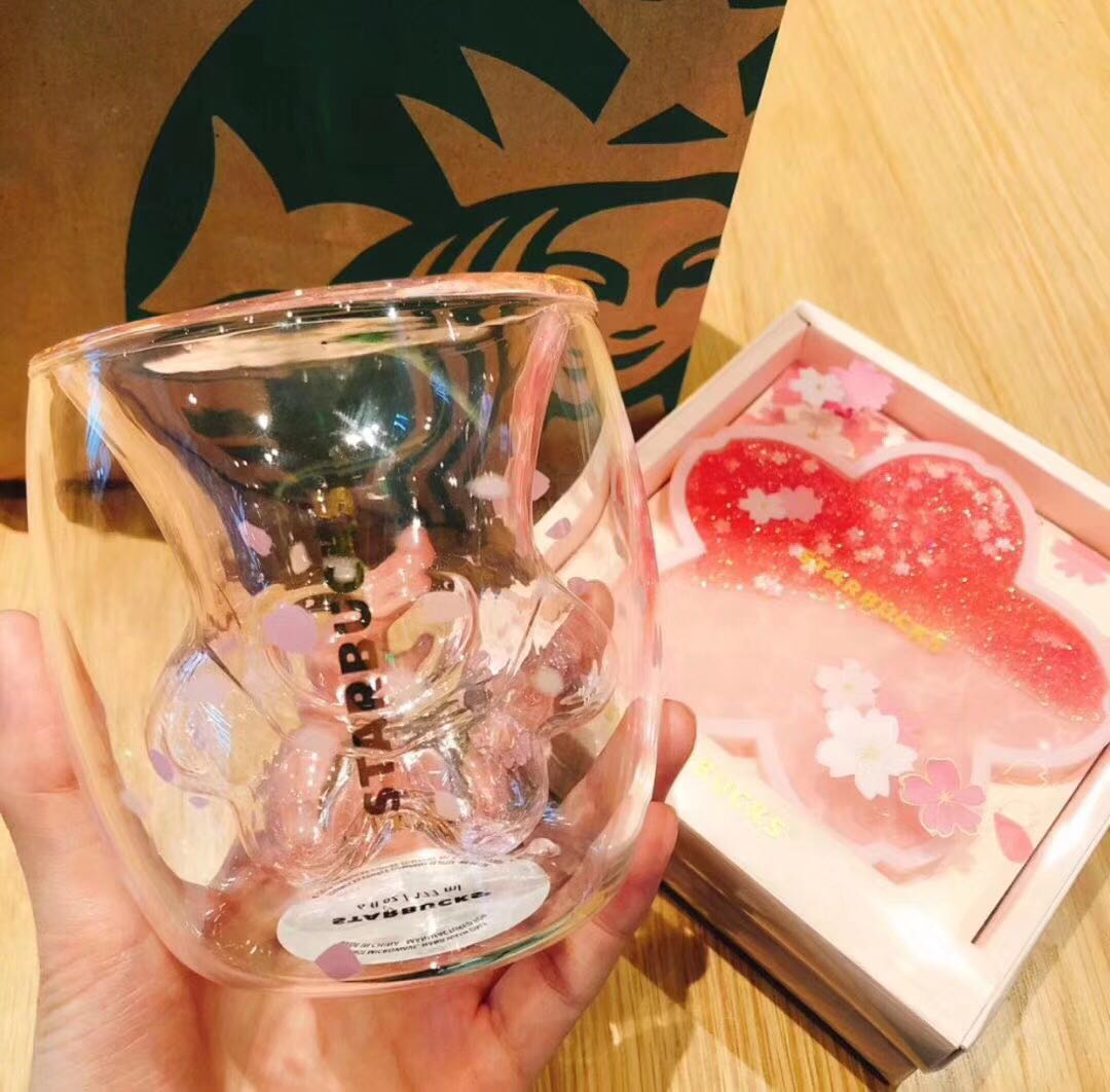 minsiso Name product excellence Trill Pink double-deck Glass sub- Starbucks Catlikein the Home accessories , Creative Jewelry , Funny cup  category - from Buy2taobao.com to provide professional Taobao agent buy service