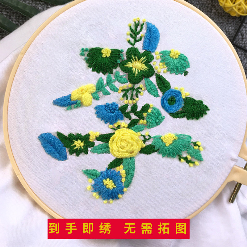 姓氏汉字刺绣t恤情侣装手工自绣短袖纯棉小众设计体恤七夕送男友