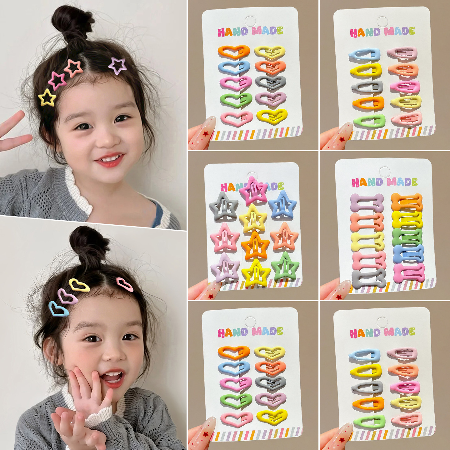 儿童彩色迷你发夹2026新款不伤发发卡女童碎发夹子前额刘海夹边夹
