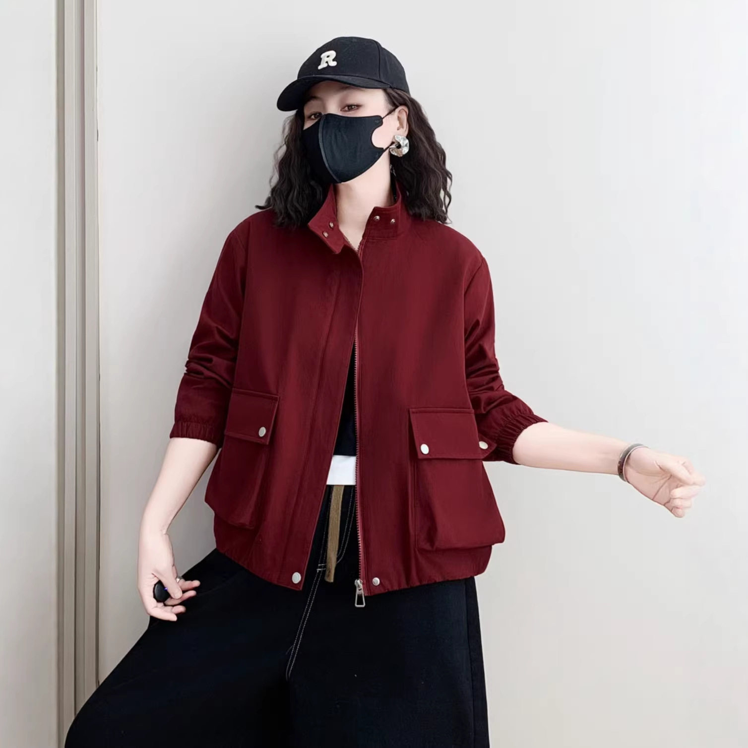 气质减龄外套女2025秋季新款时尚休闲百搭韩版短款立领夹克上衣女,女装/女士精品,短外套,淘宝优惠券,粉丝福利购,淘宝优惠卷