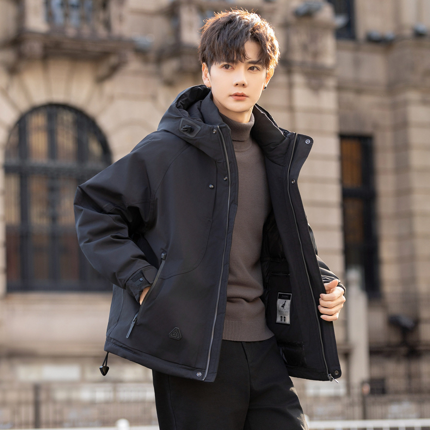 2025羽绒服中青年男士冬季立领外套时尚加厚高级感休闲秋冬外套男