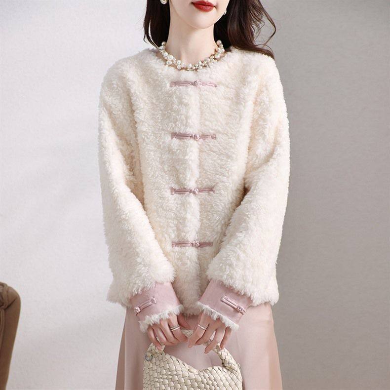 2025冬季新款皮毛一体时尚保暖新新品上衣气质轻奢羊羔毛外套女潮,女装/女士精品,短外套,淘宝优惠券,粉丝福利购,淘宝优惠卷