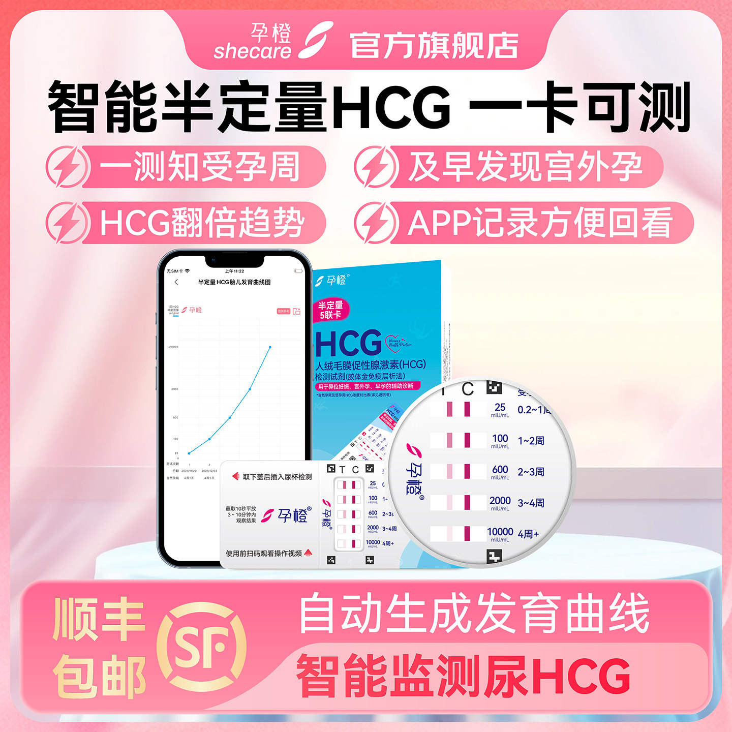 孕橙半定量早孕试纸hcg翻倍测试纸hcg值检测仪器验孕棒可测受孕周,计生用品,验孕棒/验孕仪器/验孕试纸,淘宝优惠券,粉丝福利购,淘宝优惠卷