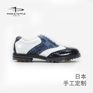 钉运动球鞋 子防滑防水鞋 日本手工定制透气鞋 佩奇塔特高尔夫男鞋