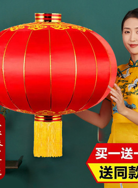 2024年新款龙年户外大红春节新年防水定制小区绸布绒布绸布灯笼装
