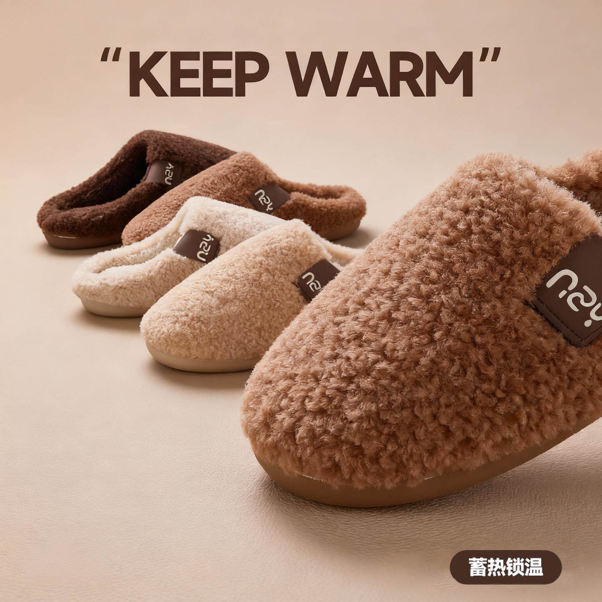 新疆包邮加绒棉拖鞋男女秋冬室内居家防滑防臭新款静音加厚保暖毛