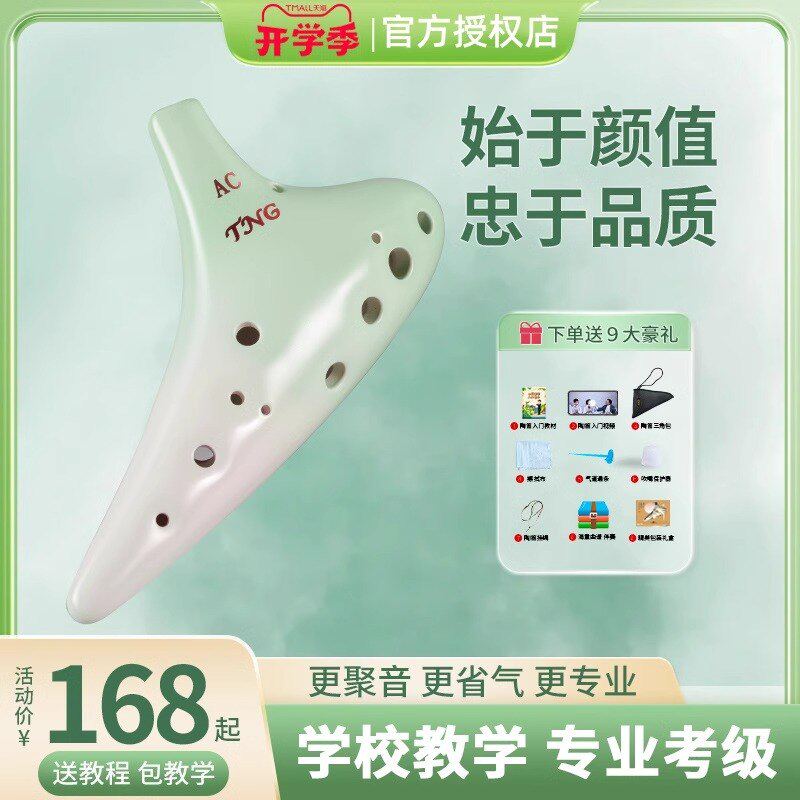 tng陶笛乐器12孔中音C调AC调小学生专用十二孔初学者专业演奏型