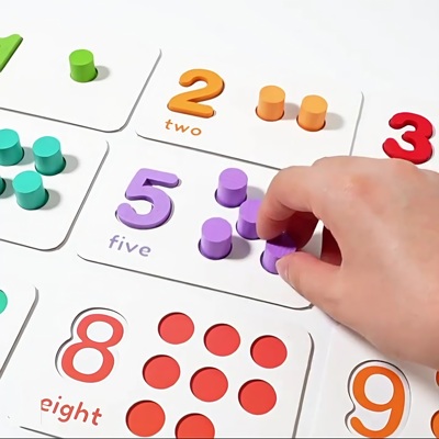 1到10数字卡片数数教具