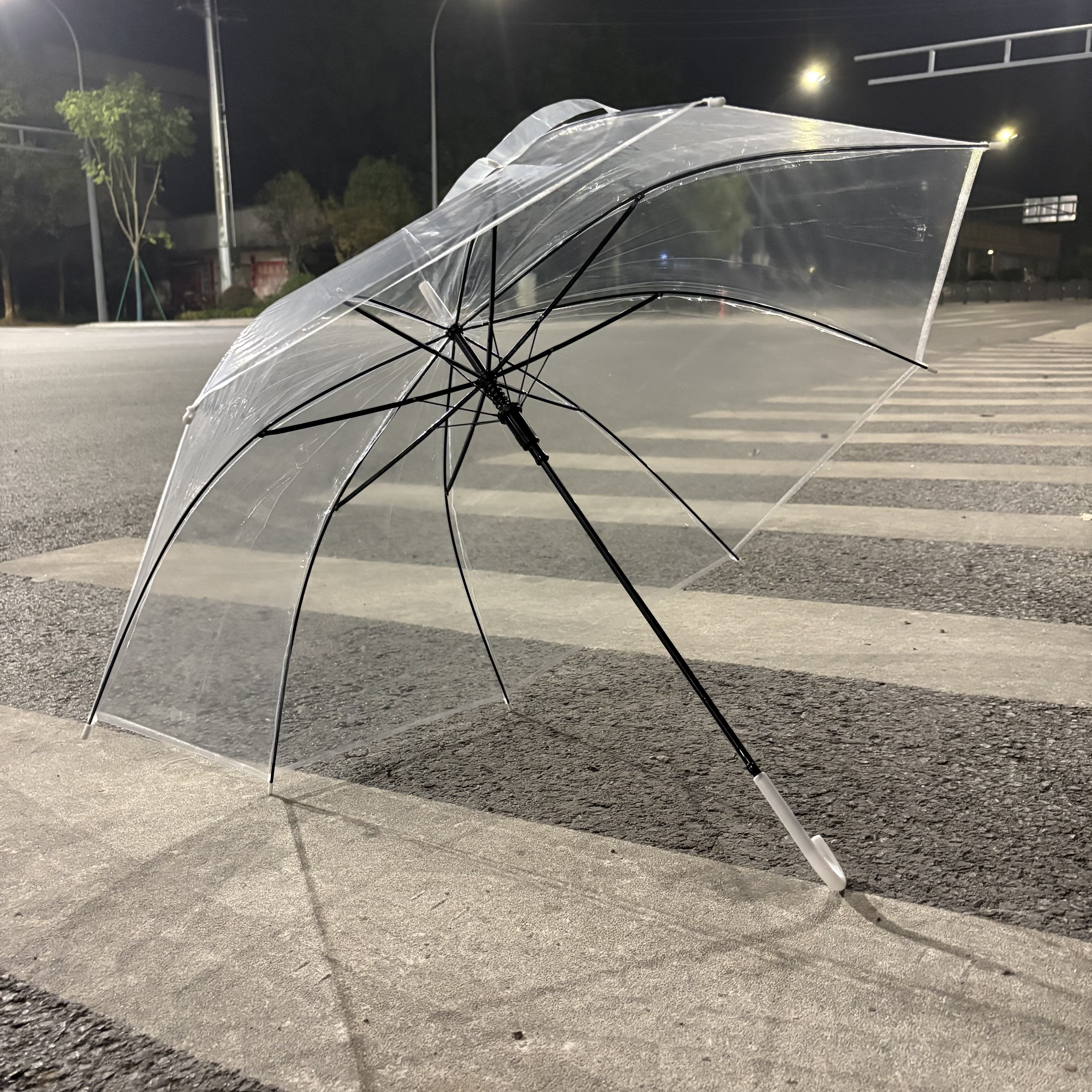 透明雨伞无涂层便携挡雨印刷LOGO