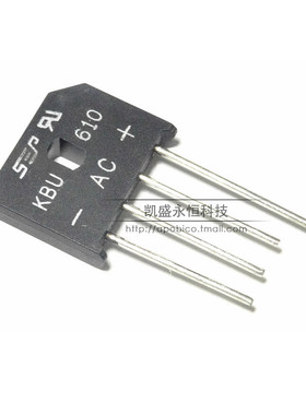 直插 KBU610 6A 1000V 4脚 整流桥堆 扁桥 SEP全新