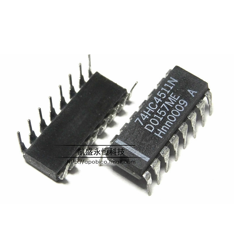 直插 TC74HC4511N 74HC4511 DIP-16 PMIC 显示器驱动器 7段
