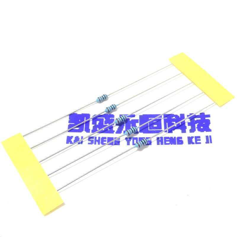 直插 金属膜电阻 1/6W 1% 51欧 56欧 62欧 1/8W电阻器 五色环