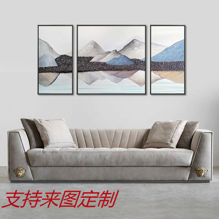 美杜莎后现代轻奢金属沙发组合港布艺沙发