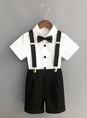 儿童礼服套装西服花童背带裤幼儿园毕业合唱表演服朗诵钢琴演出服