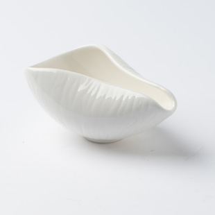 功夫茶具茶荷白瓷 茶则茶勺茶匙茶铲赏荷叶陶瓷 分茶器茶道零配件