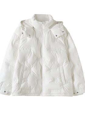 白色加厚连帽反季羽绒服男青年百搭休闲外套潮流 GEX1D2526544